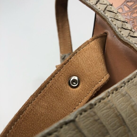 NEW Ancient Greek Leather Sandals Taupe Cream Snake Print Wedge Sandals - Picture 10 of 16